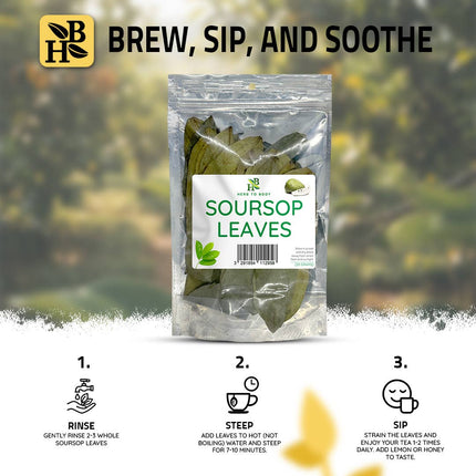Organic Soursop Leaves 50g - Dried Leaf | Hoja De Guanabana