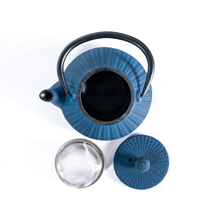10oz Cast Iron Tea Pot Tokusa Blue (1/12)
