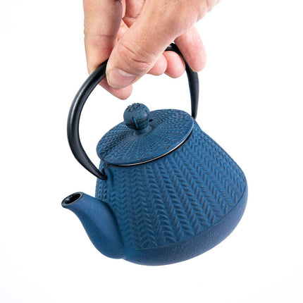 10oz Cast Iron Tea Pot Tokusa Blue (1/12)