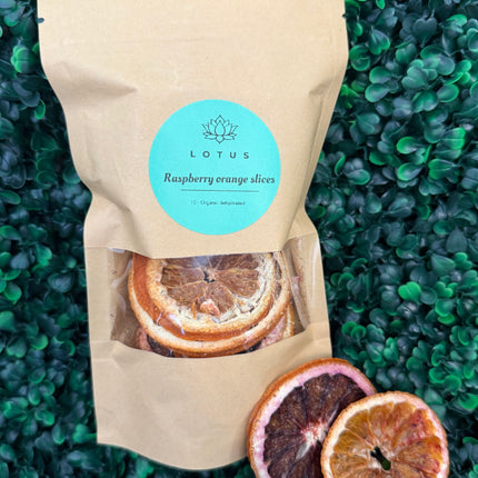 10 Dehydrated Raspberry Orange Sliced