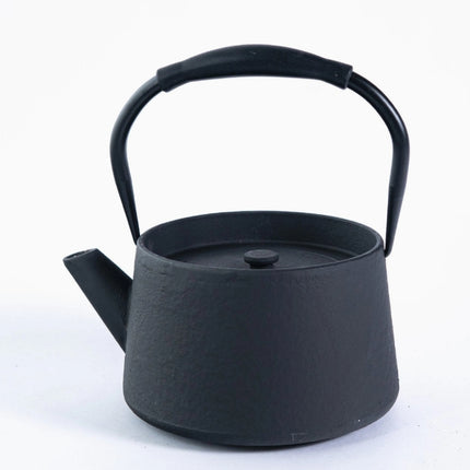 Modern Straight Edge Design Black Cast Iron Teapot – 33oz
