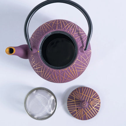 Purple Yarn Design Cast Iron Teapot – 28oz