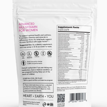 Advance Superfood Multivitamins For Women- No Sugar, No Artificial Sweetners, Gluten Free